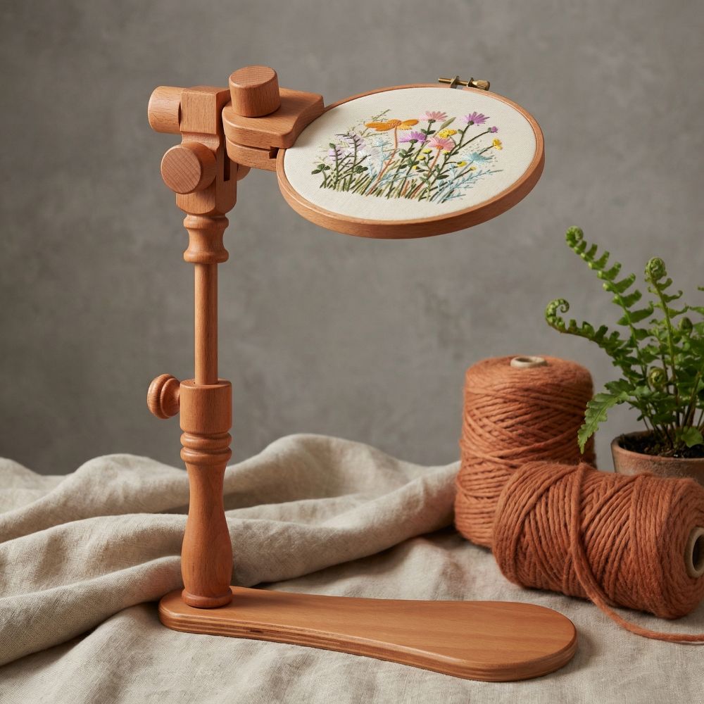 Embroidery Hoop Stand - حامل تطريز محمول احترافي، حامل تطريز