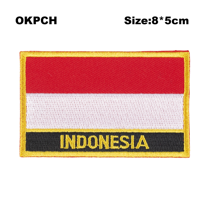 Embroidery In Indonesia - اندونيسيا العلم التطريز بقع الحديد على