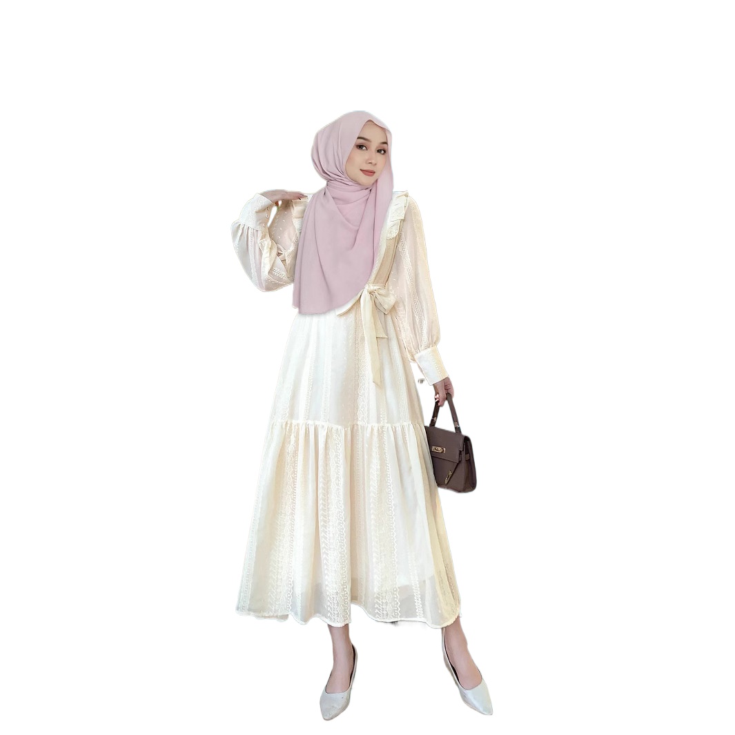 Embroidery In Indonesia - إندونيسيا الملابس النسائية المسلمة حافة الفطريات