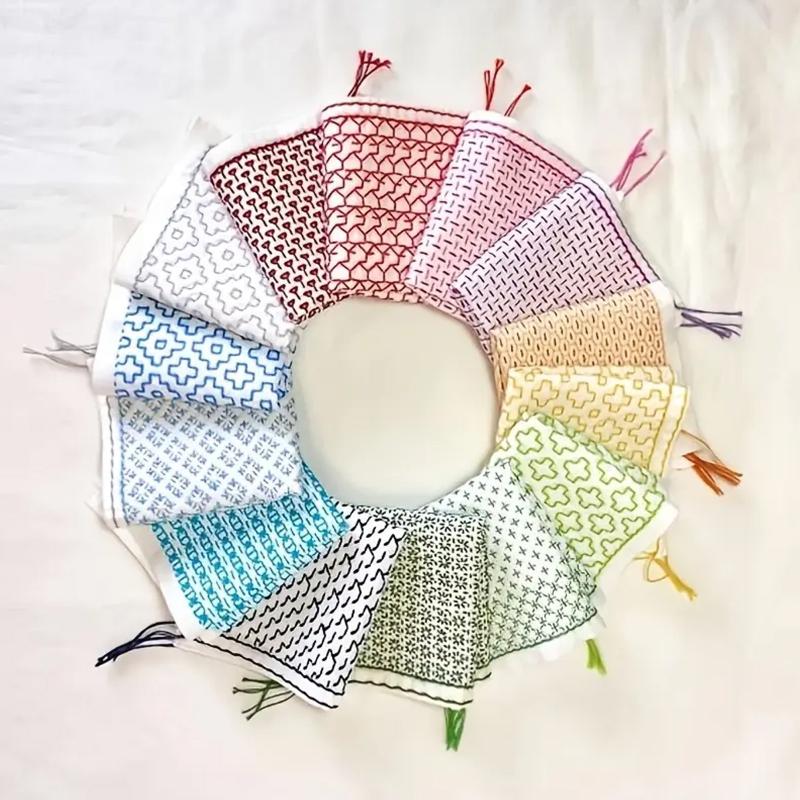 Embroidery Water - 9/32 قطعة الموضوع والإبر الدنيم النسيج