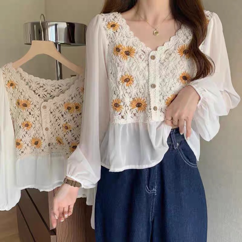 بلوزة بأكمام طويلة مع تطريز زه - مراجعة Embroidery Daisy وسعره