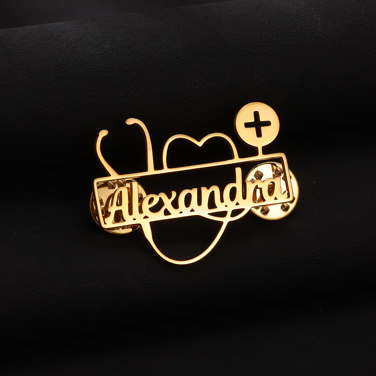 مخصص السماعة بروش شخصية القلب  - مراجعة Embroidery Name وسعره