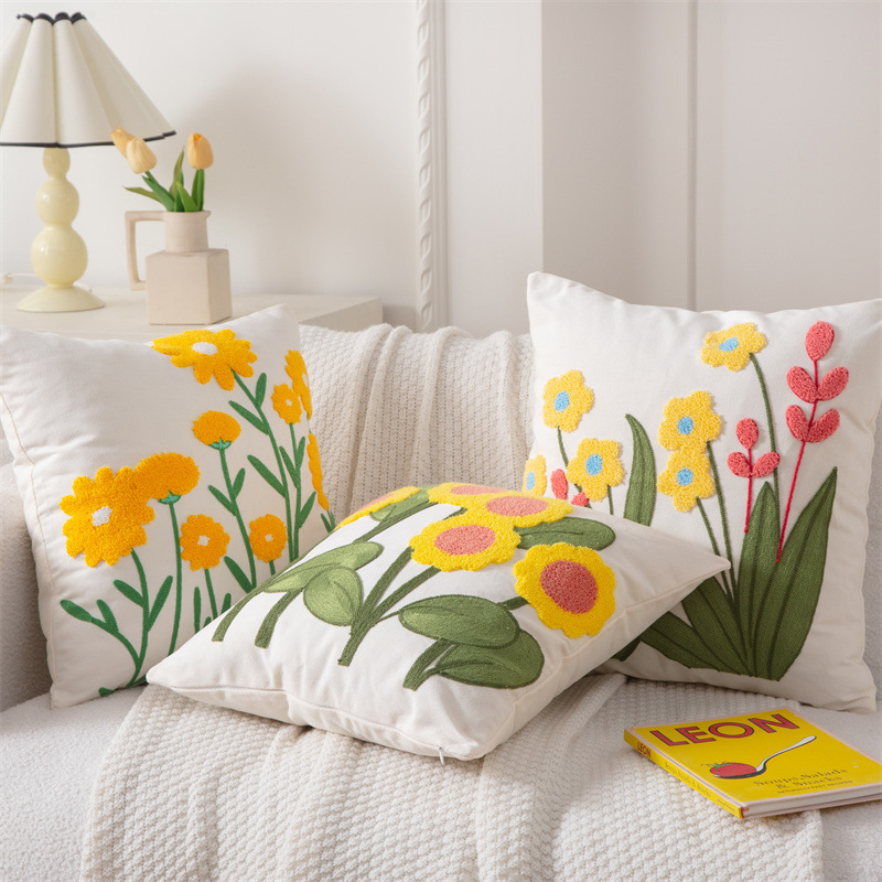 غطاء وسادة مزخرف بتطريز طيور ث - مراجعة Embroidery Effect وسعره
