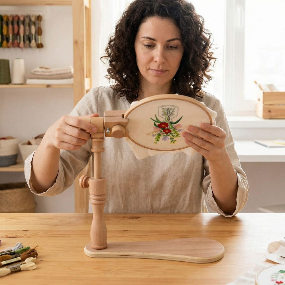 حامل تطريز محمول احترافي، حامل - مراجعة Embroidery Hoop Stand وسعره