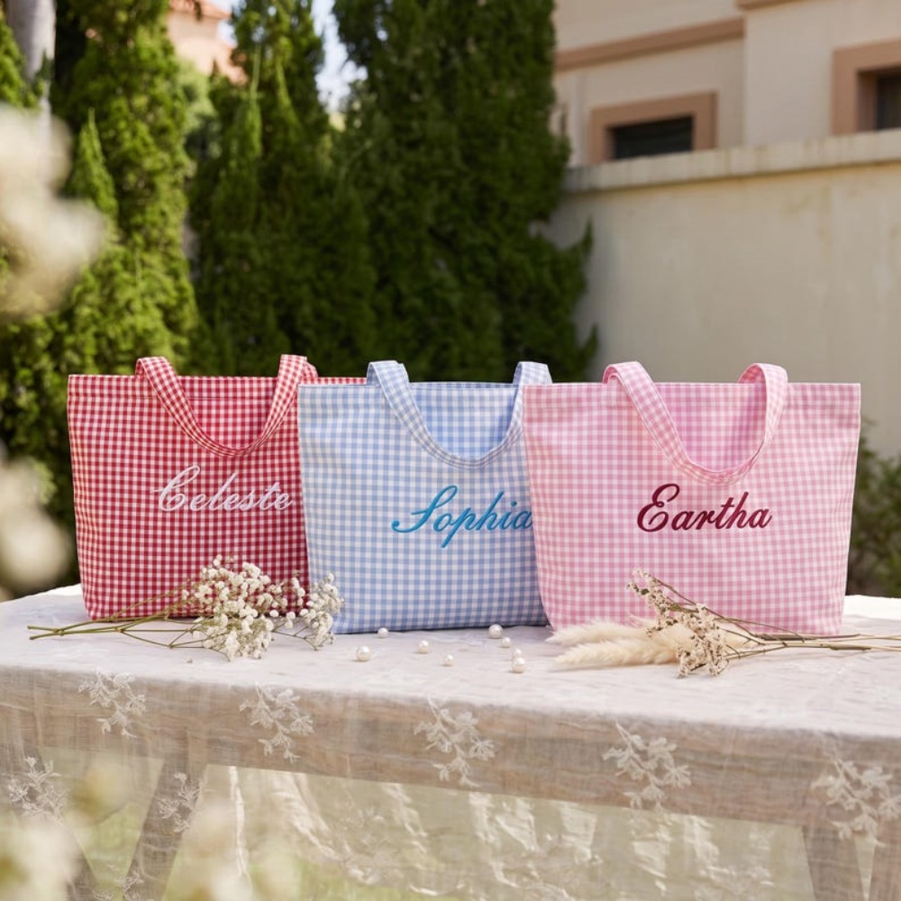 حقيبة يد مخصصة مطرزة بنص/اسم ش - مراجعة Embroidery Name وسعره