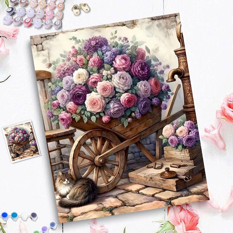 لوحة رسم بالأرقام للكبار: عربة - مراجعة Embroidery Translate وسعره