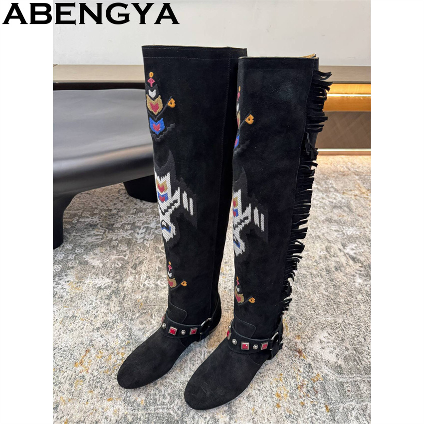 ABENGYA 2026 شتاء جديد حذاء بر - مراجعة Embroidery Print وسعره