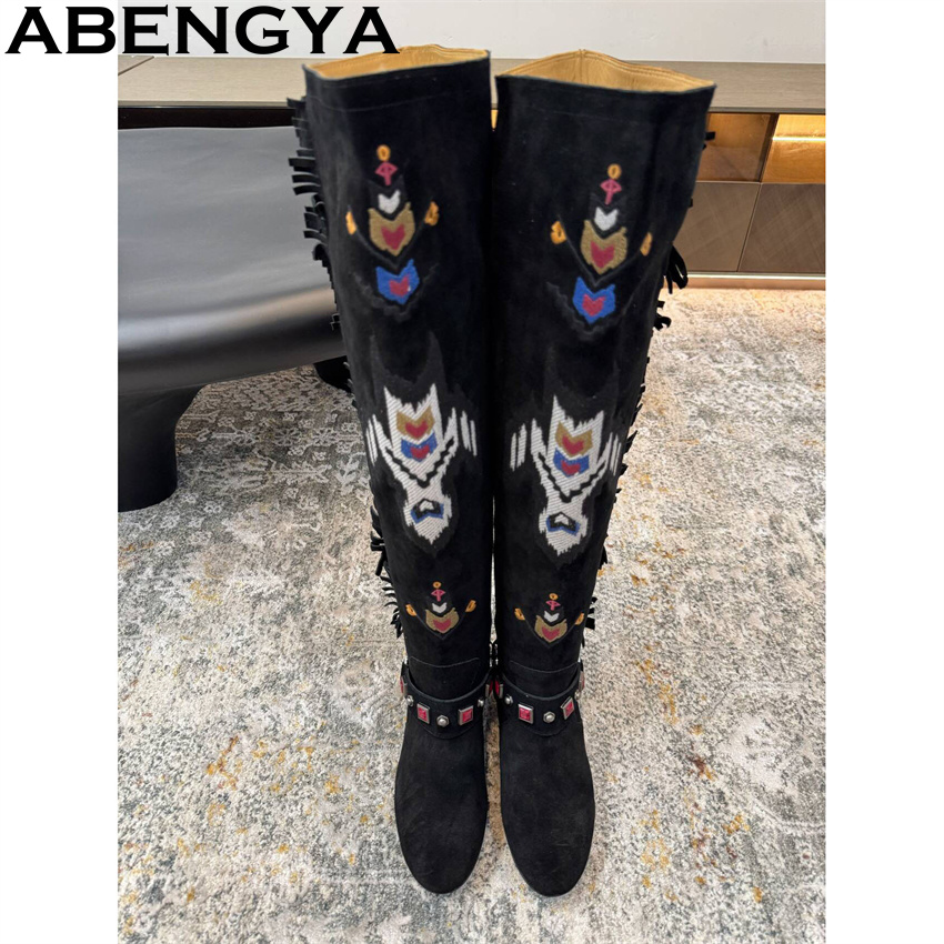ABENGYA 2026 شتاء جديد حذاء بر - مراجعة Embroidery Print وسعره