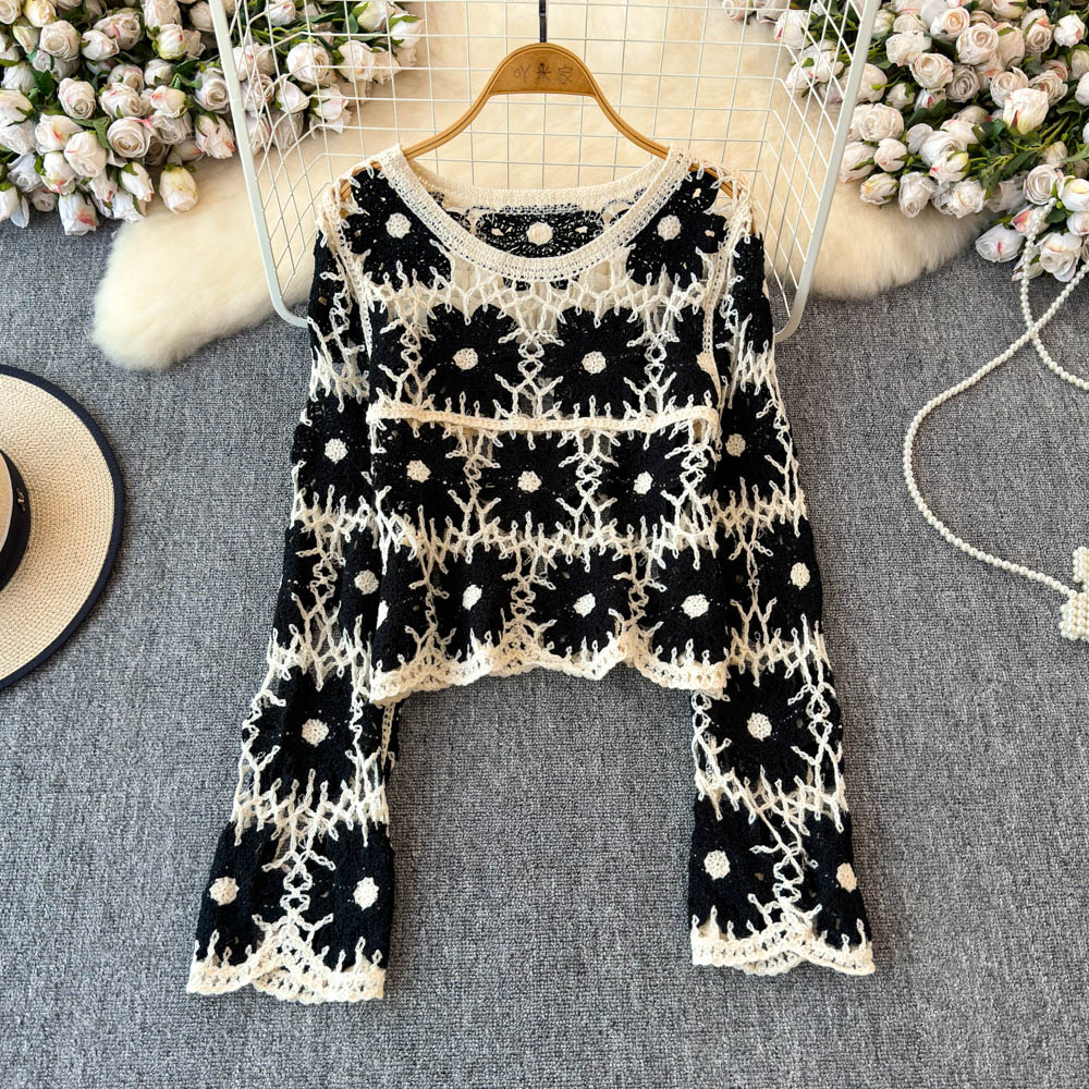 بلوزة كروشيه نسائية بنقشة زهور - مراجعة Embroidery Daisy وسعره