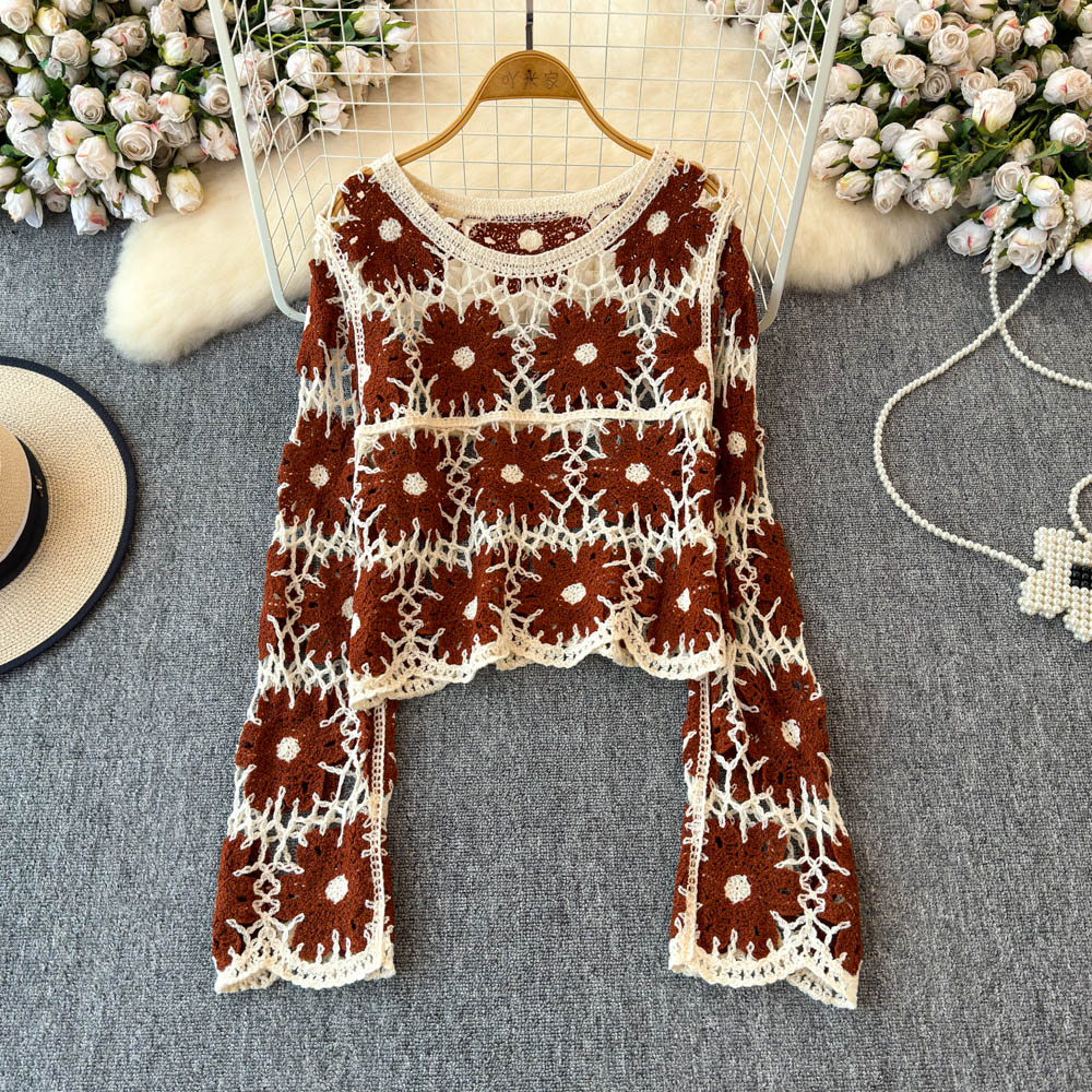 بلوزة كروشيه نسائية بنقشة زهور - مراجعة Embroidery Daisy وسعره