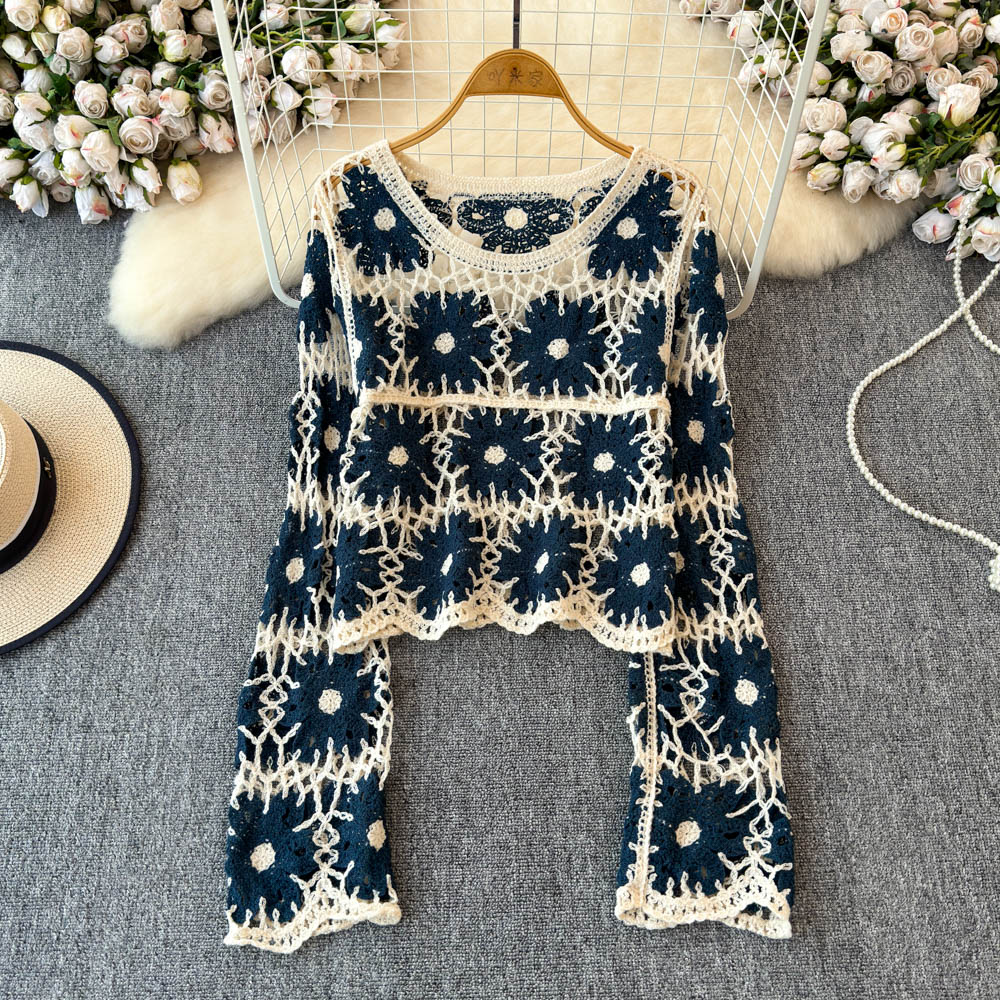 بلوزة كروشيه نسائية بنقشة زهور - مراجعة Embroidery Daisy وسعره