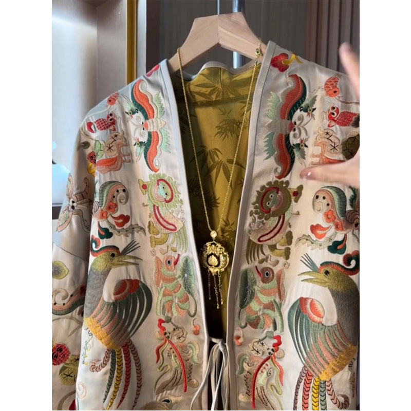 سترة كيمونو صينية الطراز جديدة - مراجعة Embroidery Fashion وسعره