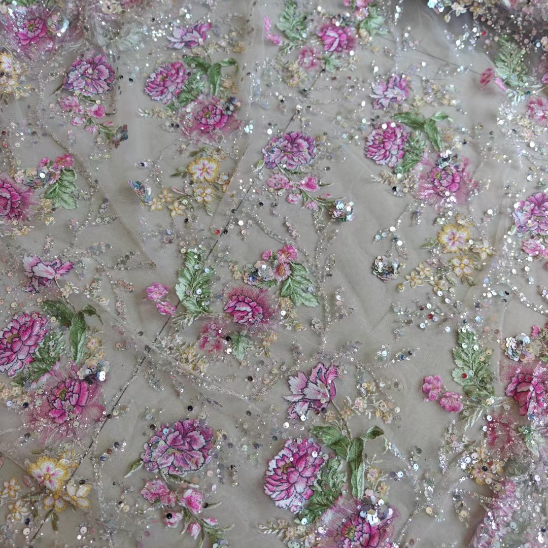 قماش دانتيل فاخر مطرز بالخرز ب - مراجعة Embroidery Needle وسعره