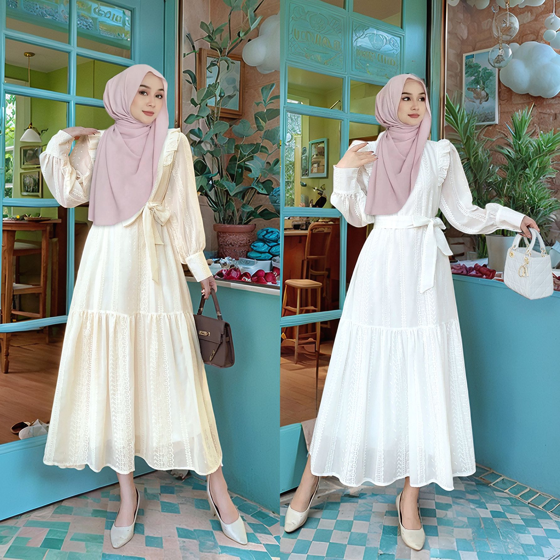 إندونيسيا الملابس النسائية الم - مراجعة Embroidery In Indonesia وسعره