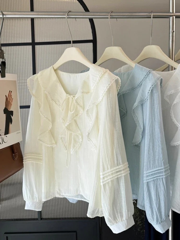 بلوزة فرنسية أنيقة بياقة على ش - مراجعة Embroidery Fashion وسعره