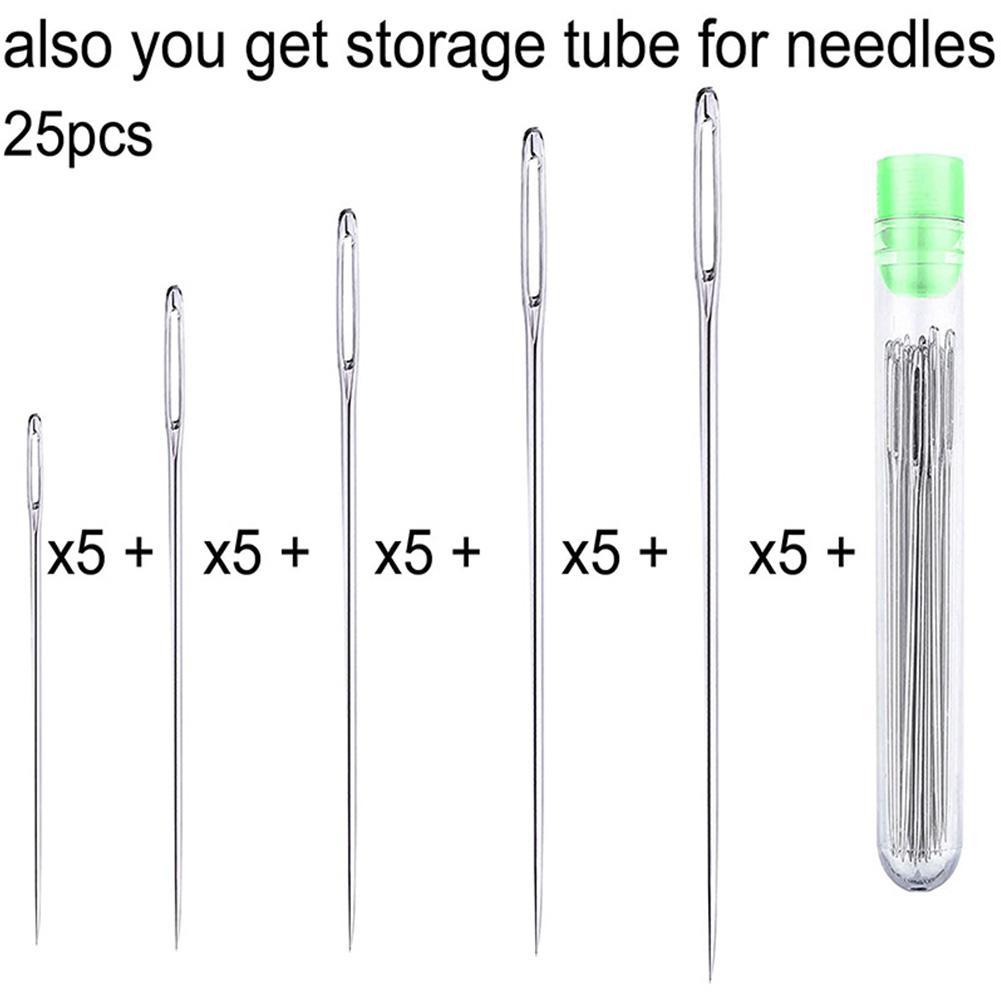 25 قطعة إبر خياطة العين الكبير - مراجعة Embroidery Needle وسعره